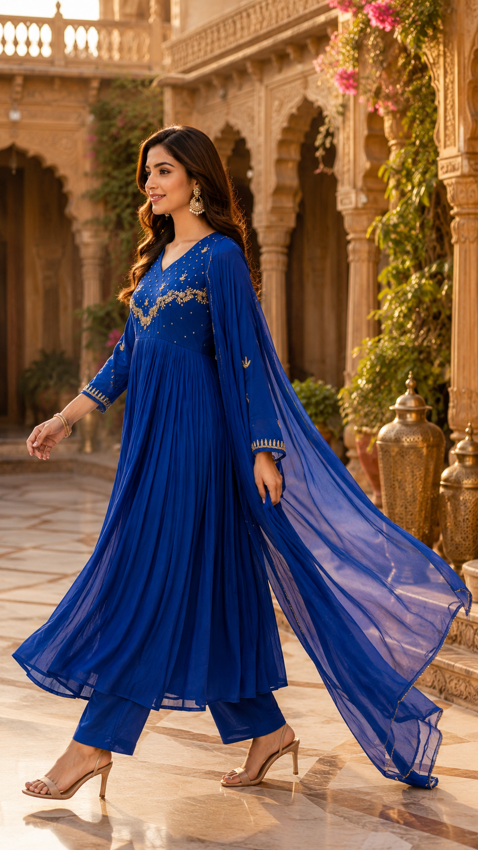 Sapphire Chinon A-line Kurta Set