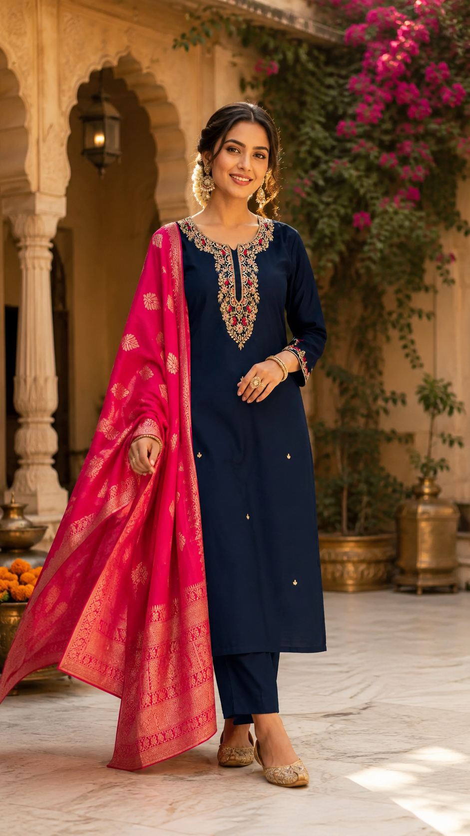 Midnight Banarasi Bloom Set