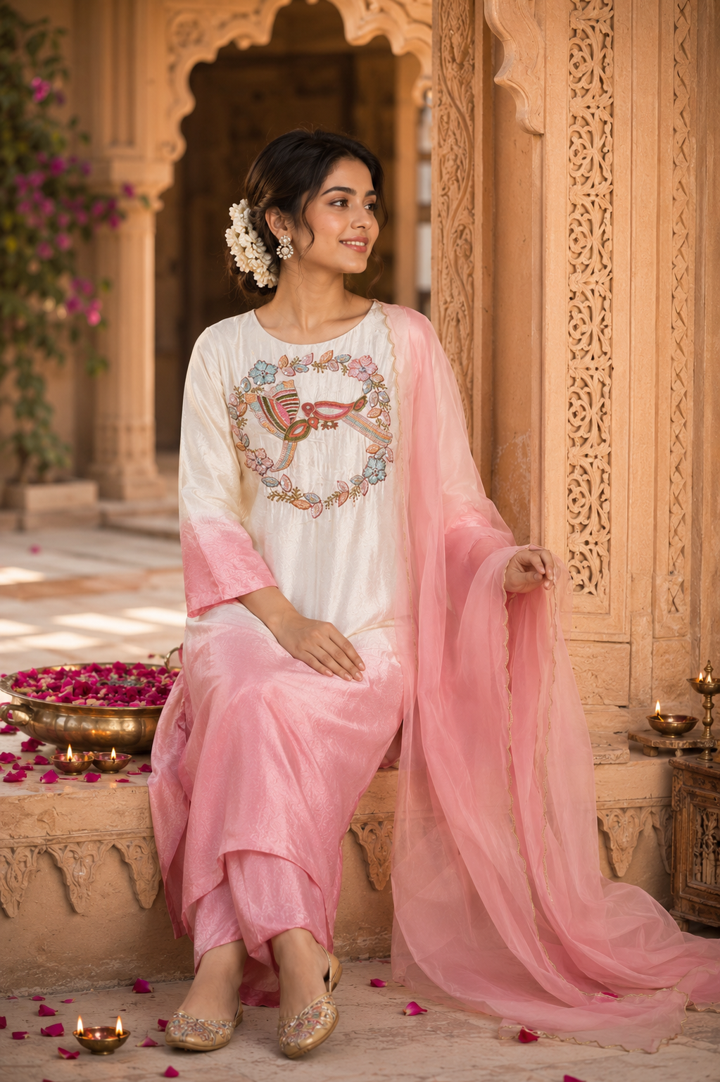 Blush Birdsong Kurta Set