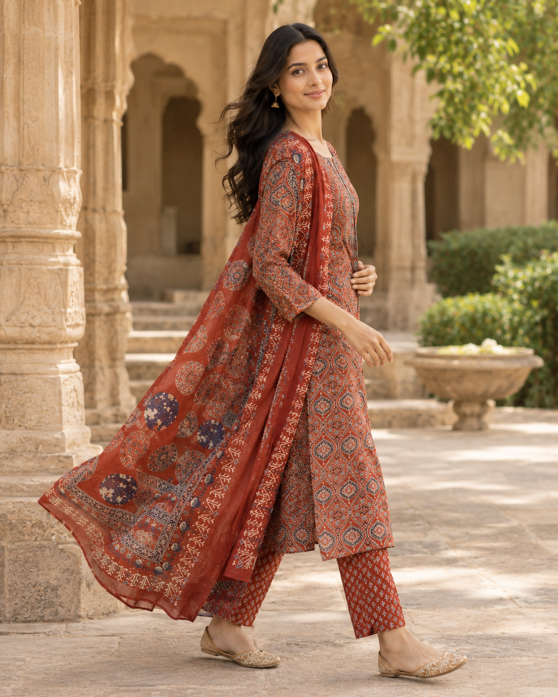 Ruhani Ajrakh Cotton Kurta
