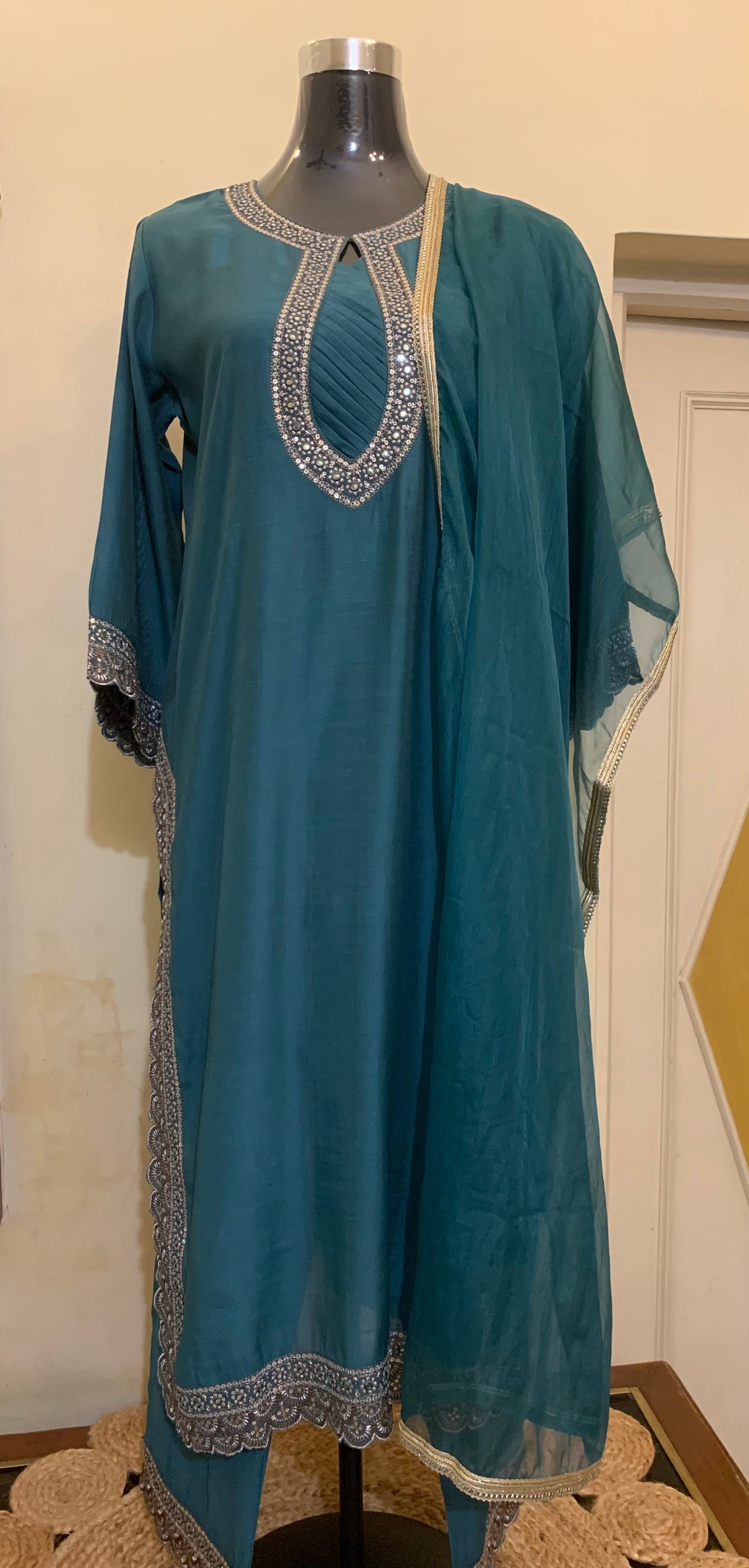Afsana Teal kurta Set