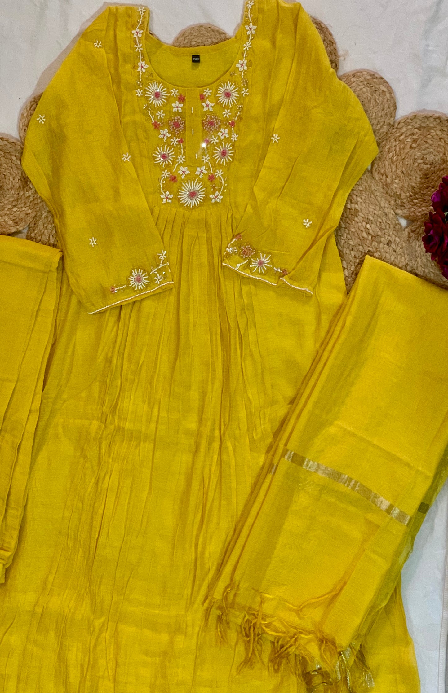 Sunblush Mul Chanderi Set