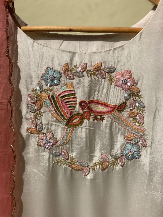 Blush Birdsong Kurta Set