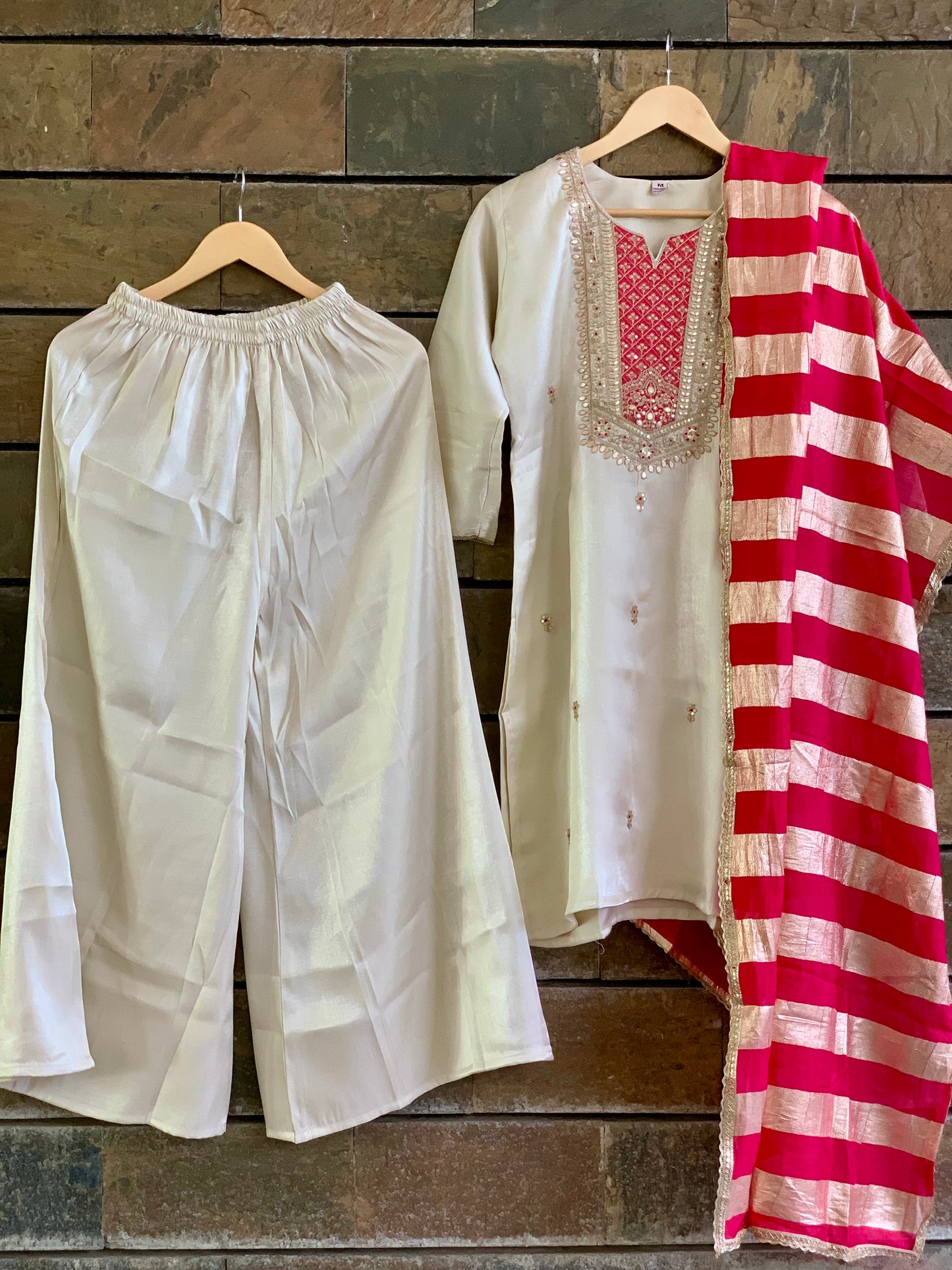 Ivory Rose Palazzo Set