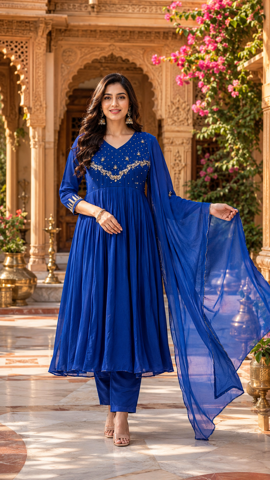 Sapphire Chinon A-line Kurta Set