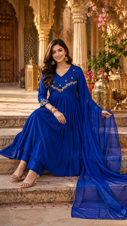 Sapphire Chinon A-line Kurta Set
