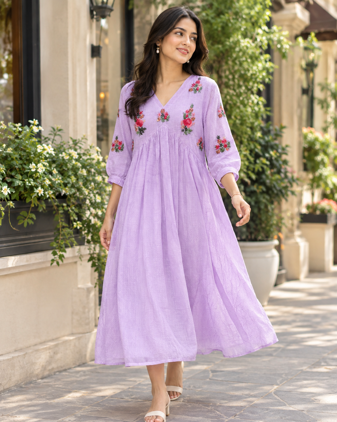 Lilac Garden Dress