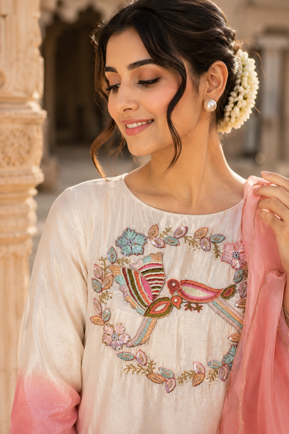 Blush Birdsong Kurta Set