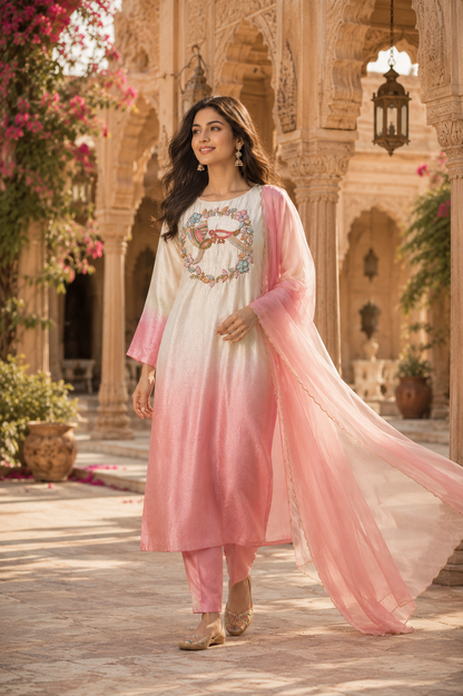 Blush Birdsong Kurta Set
