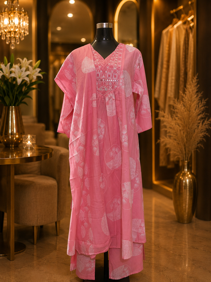 Rosy Charm A-Line Kurta Set