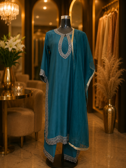 Afsana Teal kurta Set
