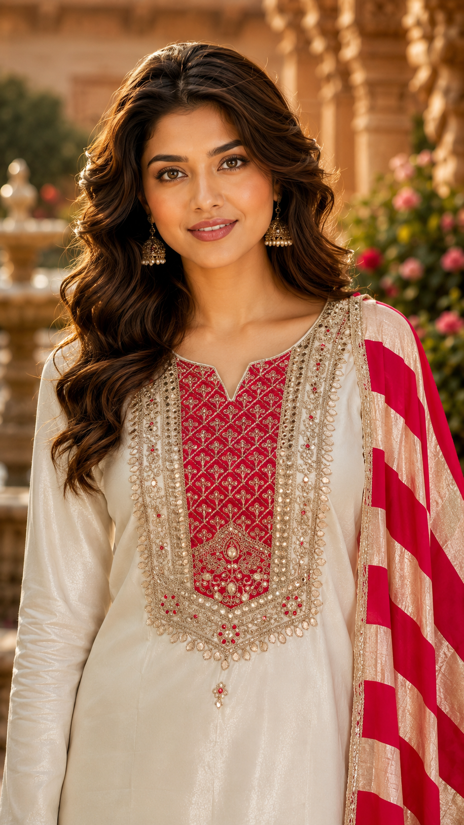 Ivory Rose Palazzo Set