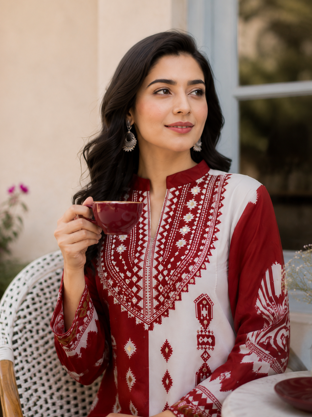 Crimson Bloom Co-Ord Set