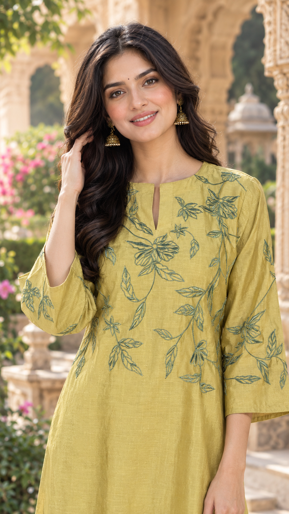 Mustard Meadow – Embroidered Kurta Set