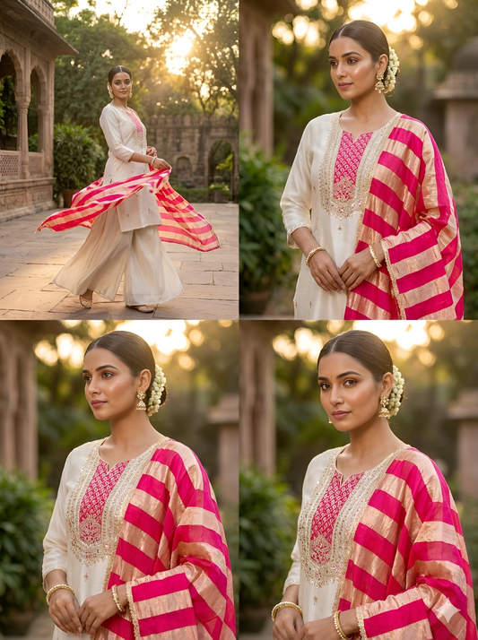 Ivory Rose Palazzo Set