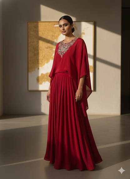 Esha Premium Kaftan Skirt set