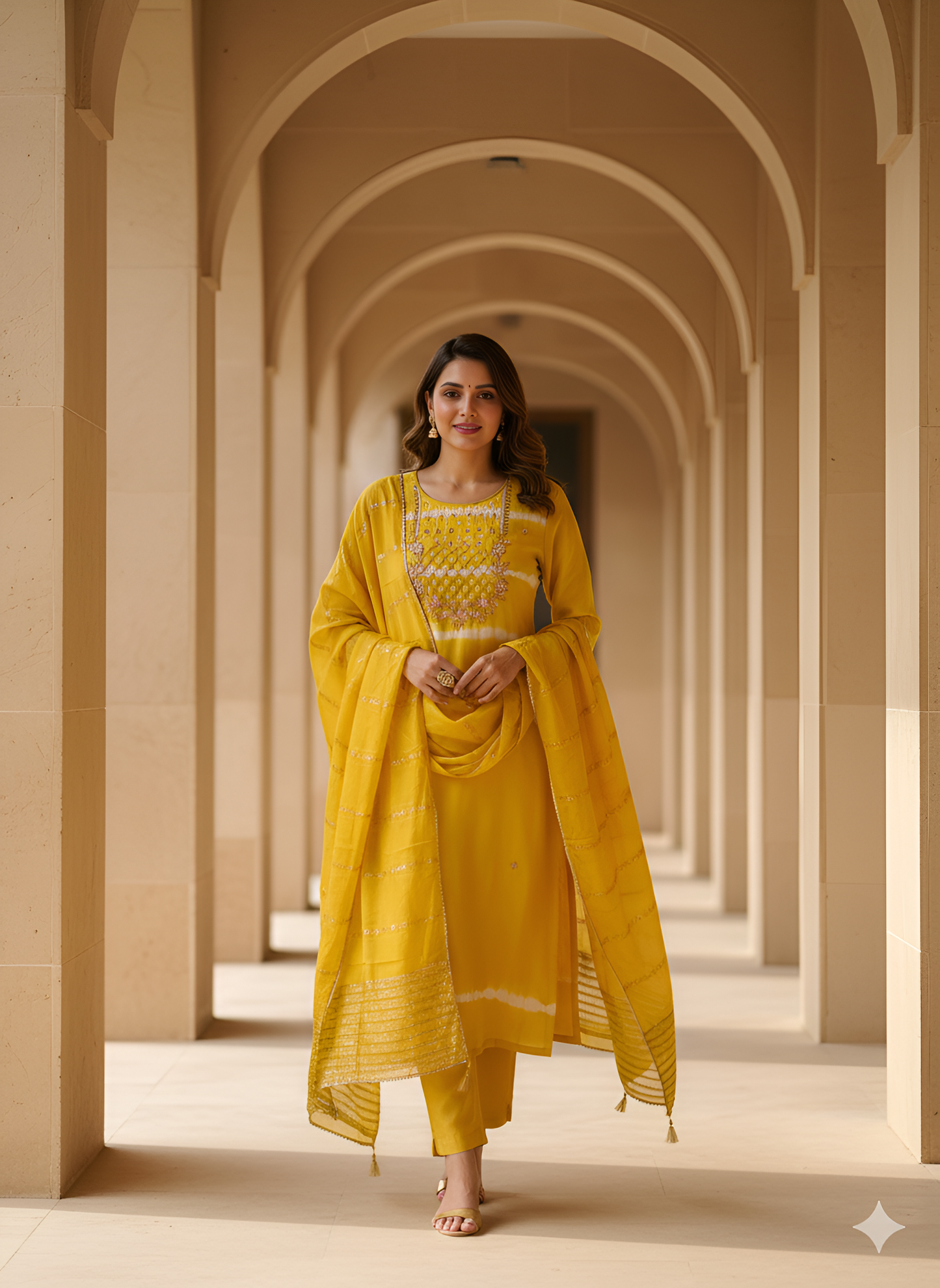 Sunehri Adaah Kurta Set