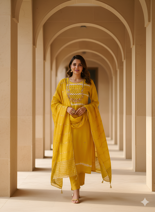 Sunehri Adaah Kurta Set