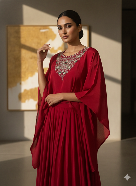 Esha Premium Kaftan Skirt set