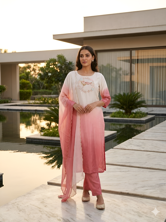Blush Birdsong Kurta Set