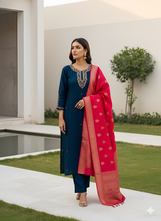 Midnight Banarasi Bloom Set