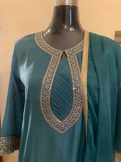 Afsana Teal kurta Set