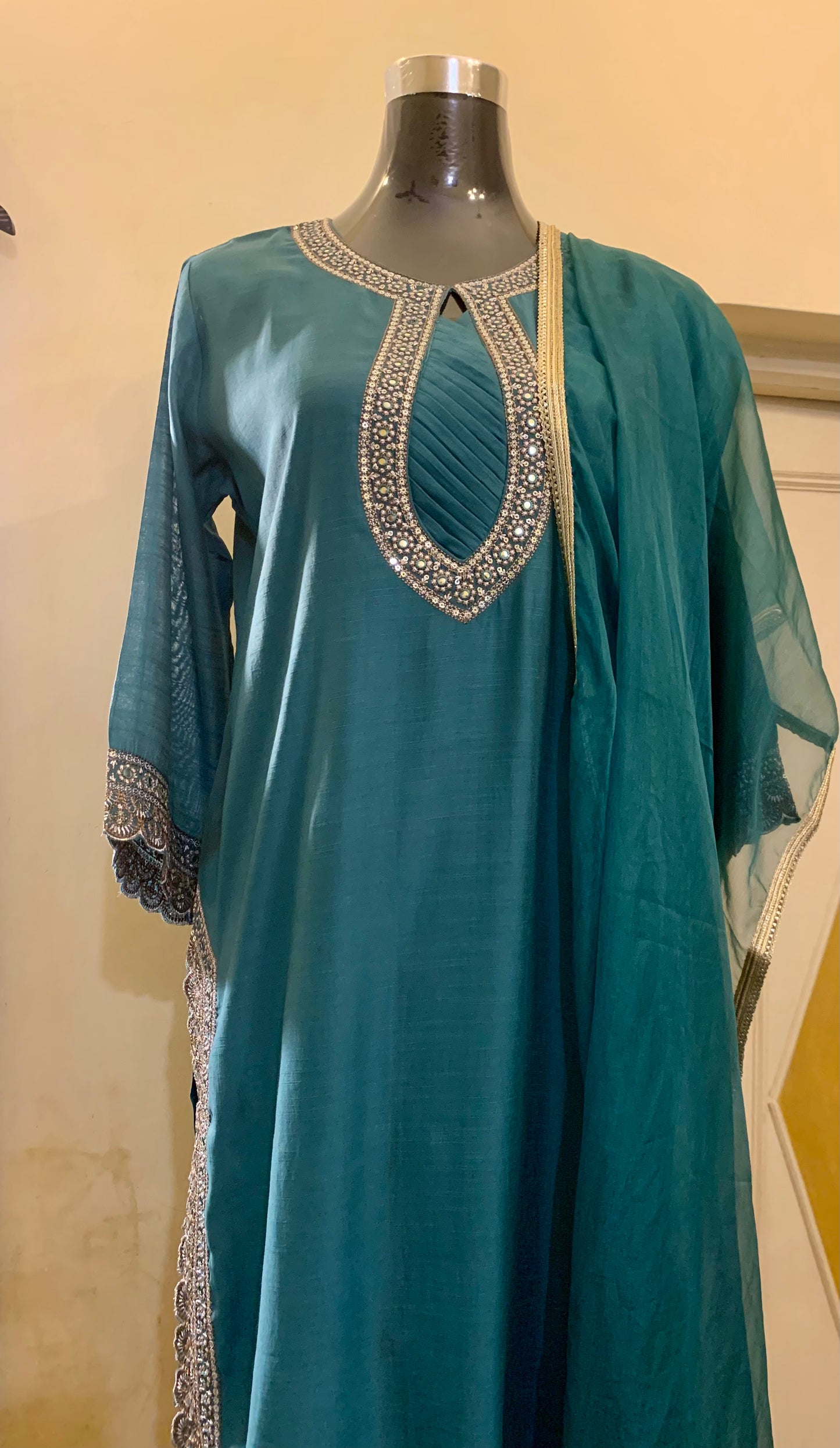 Afsana Teal kurta Set