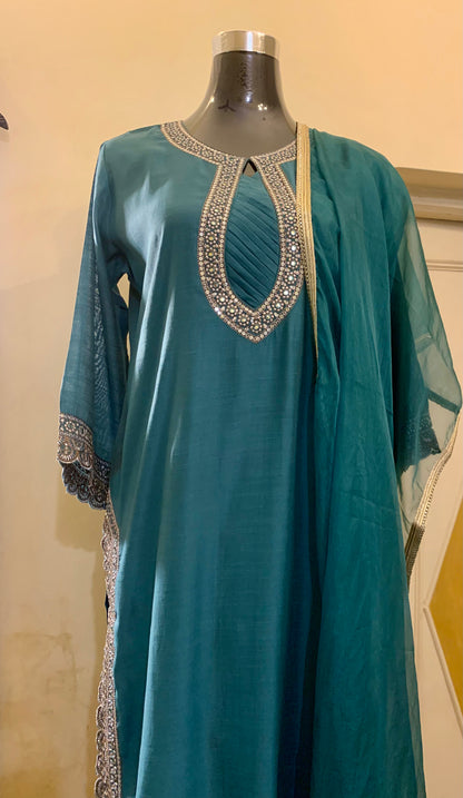 Afsana Teal kurta Set
