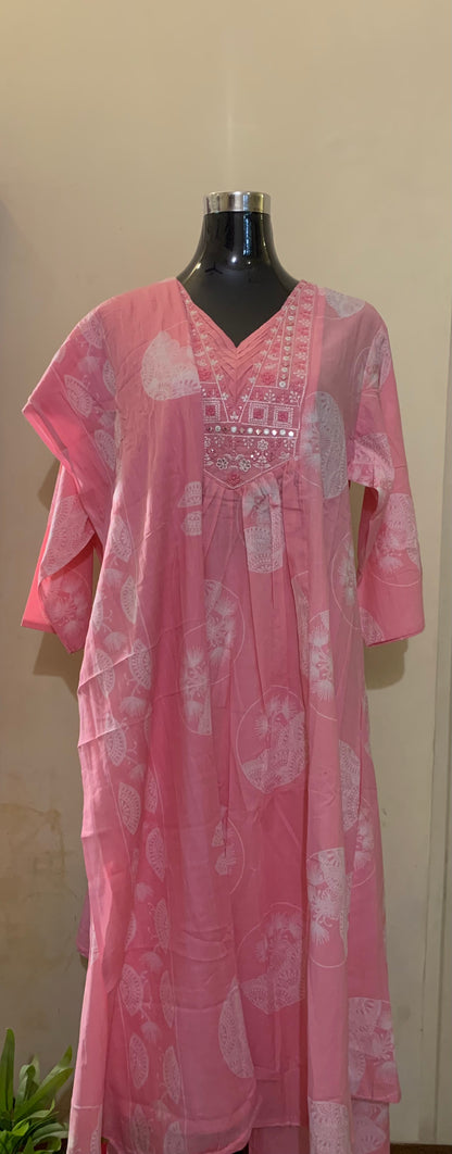 Rosy Charm A-Line Kurta Set