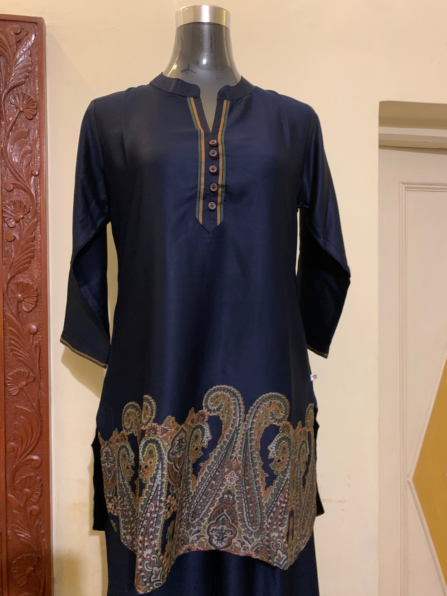 Noor Navy Gajji Coord Set ✨