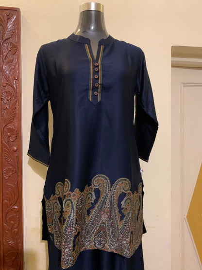 Noor Navy Gajji Coord Set ✨