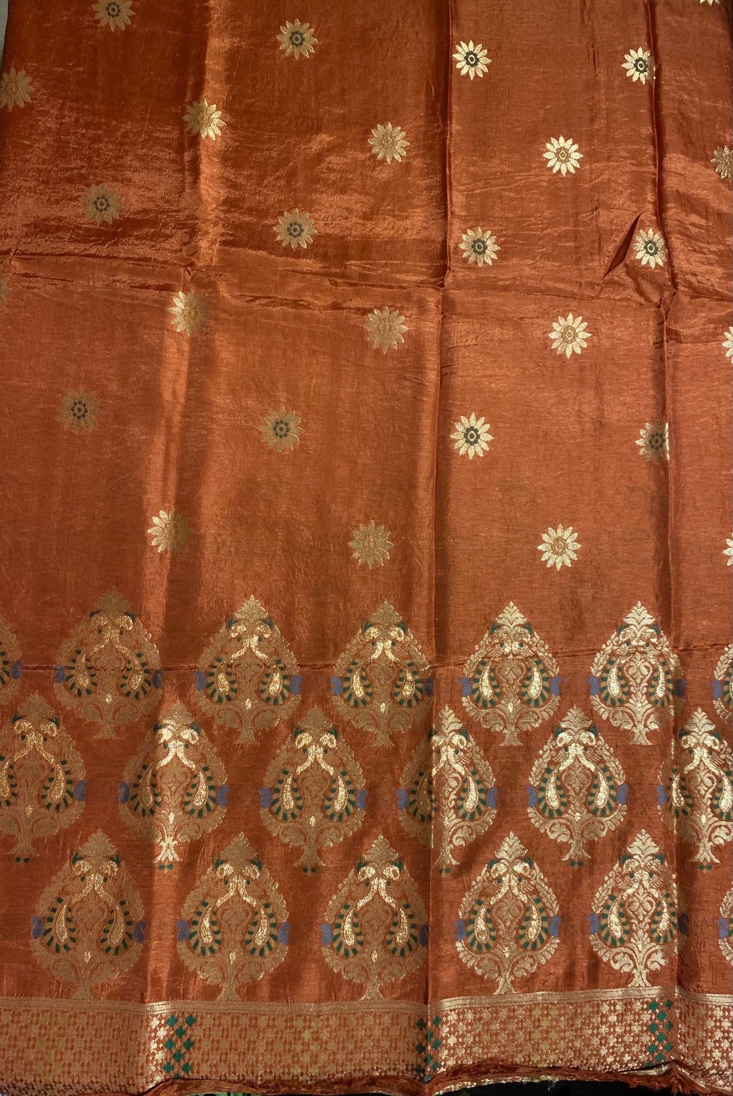 Rajasi Copper Silk Dress Material