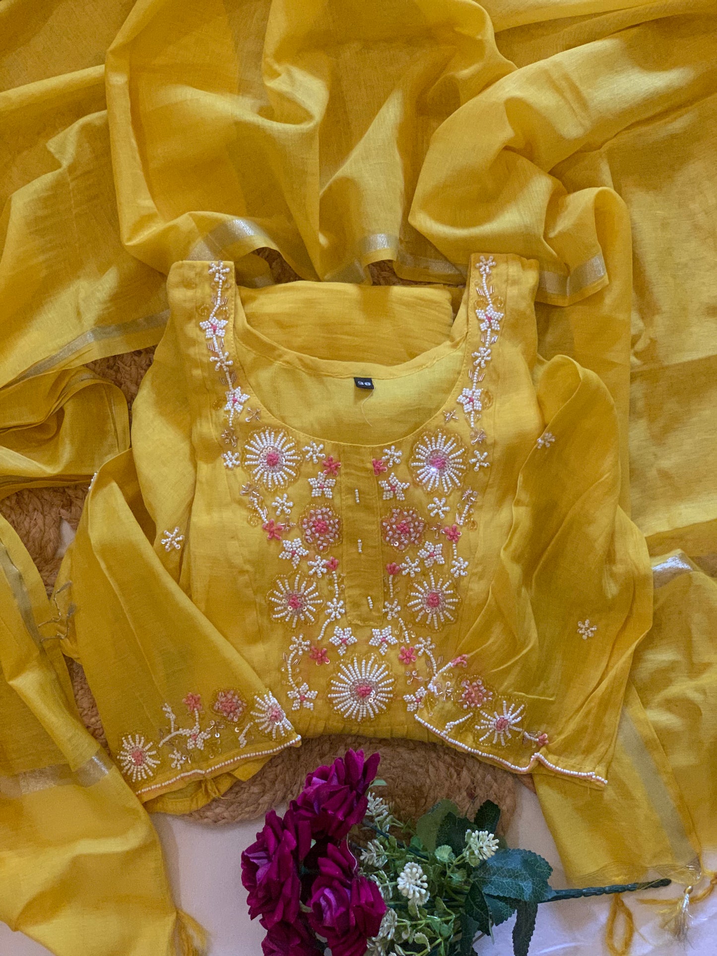 Sunblush Mul Chanderi Set