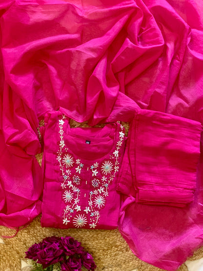 Sunblush Mul Chanderi Set