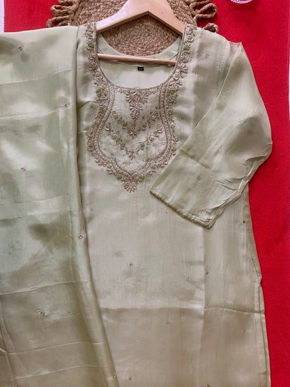 Sofiyana Pistachio Silk Set