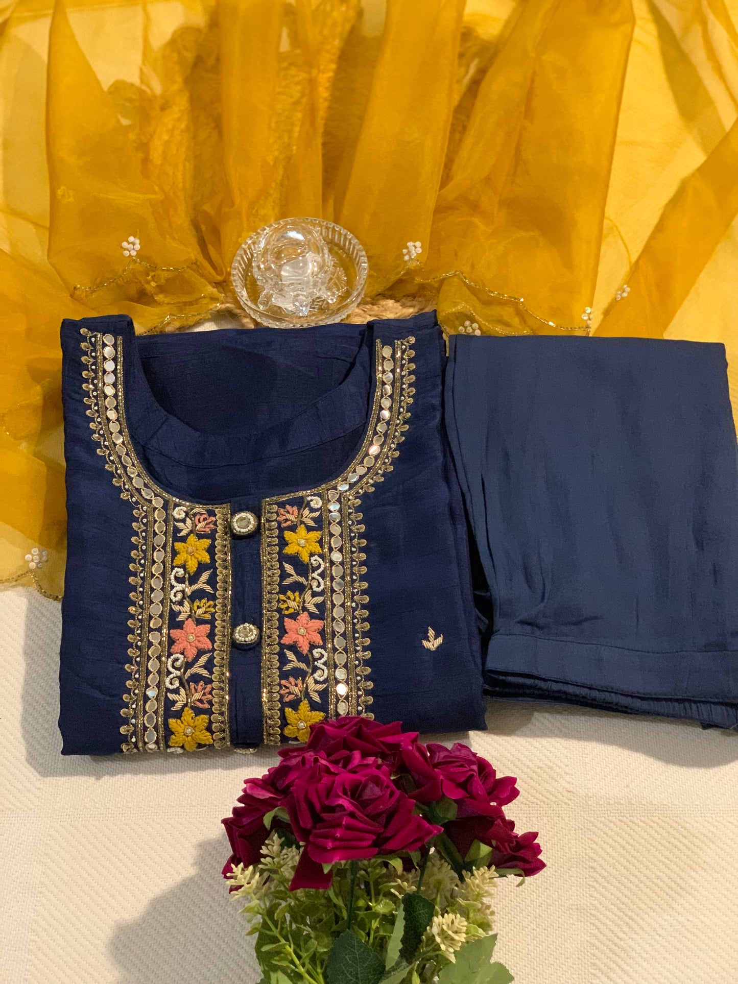 Neelika Noor Dola Silk Kurta Set