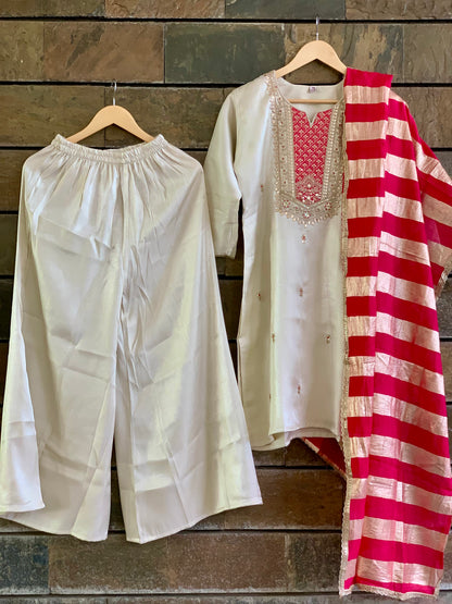 Ivory Rose Palazzo Set