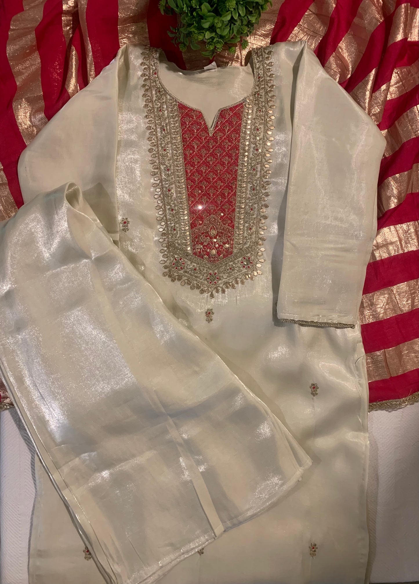 Ivory Rose Palazzo Set