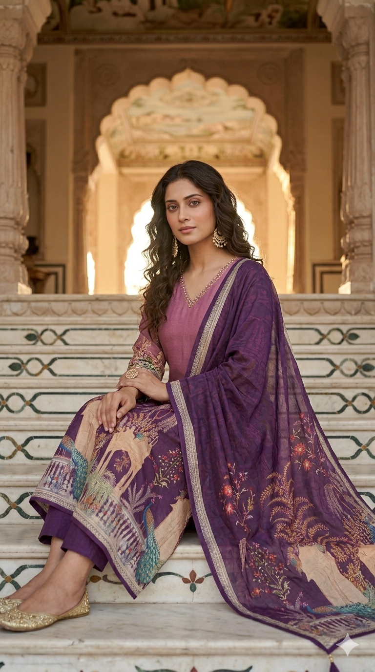 Nazakat Muslin Kurta Set