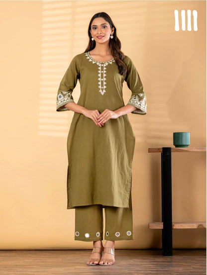Olive Grace Kurta Set