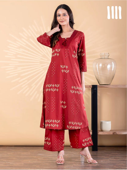 Ruby Glow Kurta Set